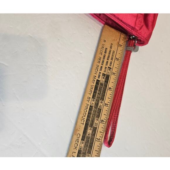 Botkier Wristlet Clutch Hot Pink Satin Fancy Purse Silver accents 11.5" x 5" Eve - Picture 10 of 10